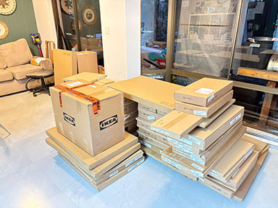 Expert tradies assembling furniture in Perth.